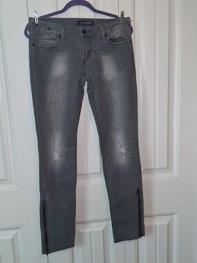 Levi's Women's Gray Skinny Jeans, Ankle Zips 30 Waist (Size 10 US)